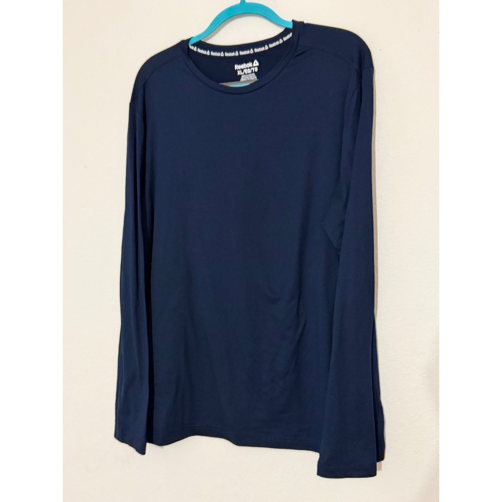 Reebok Mens XL Navy Blue Long Sleeve Performance T-Shirt REM243TL14 Activewear